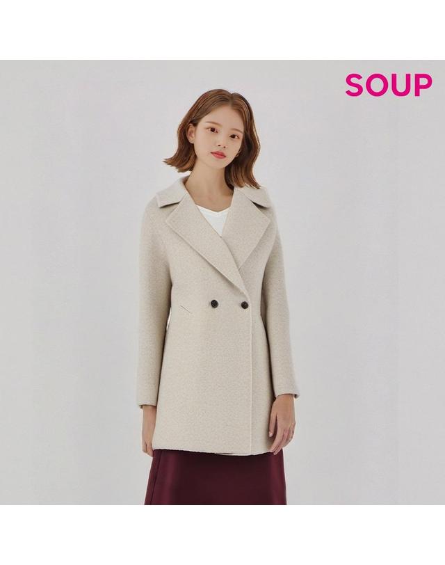 숲 [SOUP] 핸드메이드 원버튼 하프 코트 (SZAHC31) 착용컷