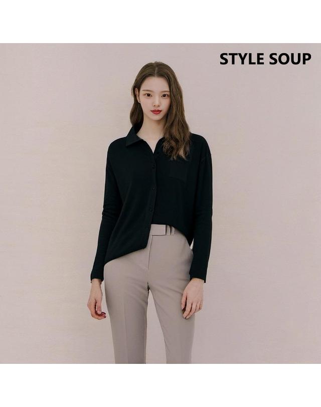 숲 [SOUP] 칼라넥 돌먼 포켓 카디건 (SB2GDF1) 착용컷