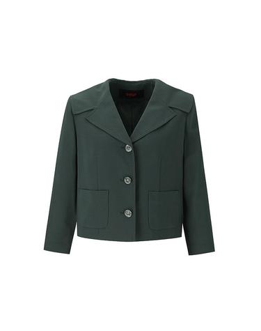 [SOUP] 세미 싱글 칼라 변형 크롭 재킷 (SZ4JK86)