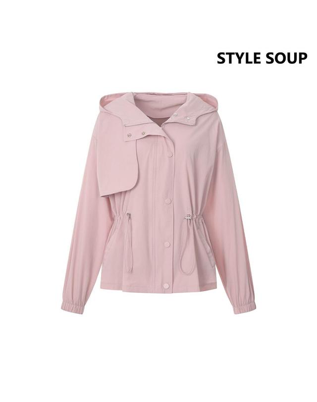 숲 [SOUP] 레귤러핏 스트링 후디 점퍼 (SB3JPF1) 착용컷