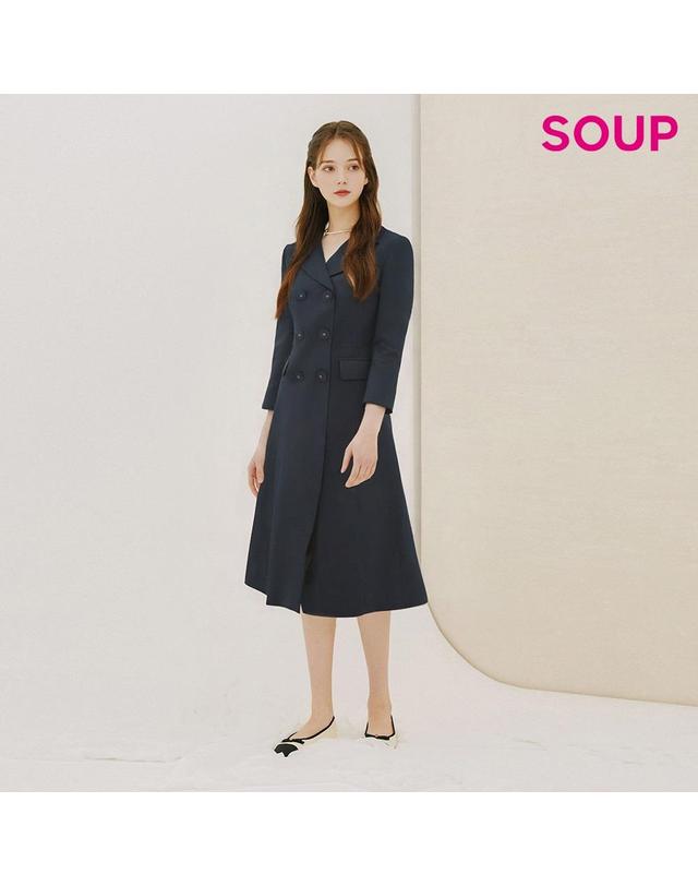 숲 [SOUP] 쓰리버튼 칼라 원피스 (SZ4OPM9) 착용컷