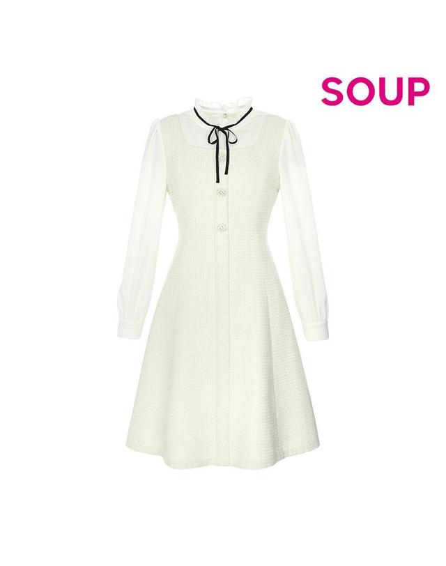 숲 [SOUP] 트위드 플레어 원피스 (SZ2OPM1) 착용컷