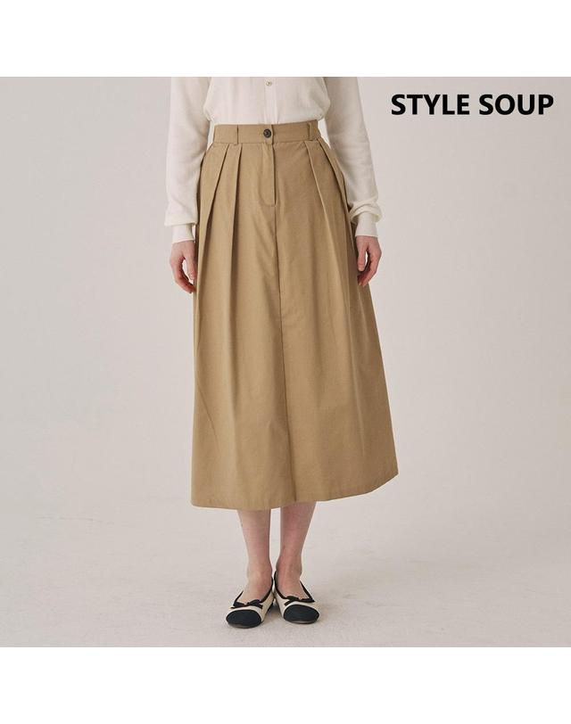 숲 [SOUP] 하프 밴딩 플레어 스커트 (SB8SRE1) 착용컷
