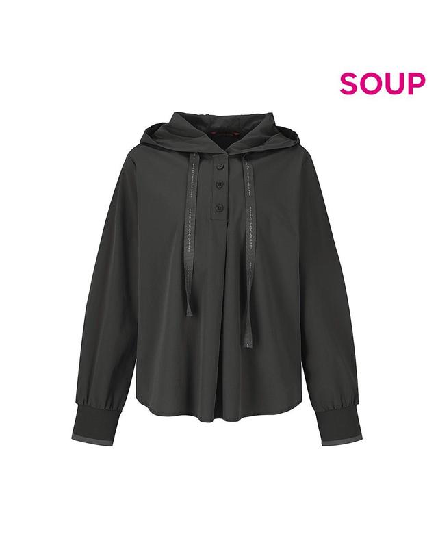 숲 [SOUP] 레터링 스트랩 버튼업 후드 (OZ9LST1) 착용컷