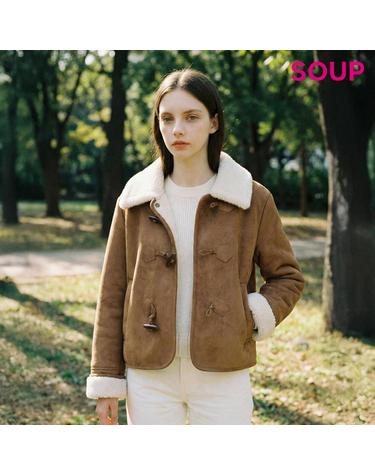 [SOUP] 더플 버튼 인조 무스탕 (SC1MUK1)