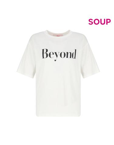 [SOUP] 모달 블렌디드 레터링 반팔 티셔츠 (SA5ST31)