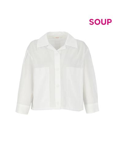 [SOUP] 플랩 포인트 스트링 셔츠 (OA4LST5)