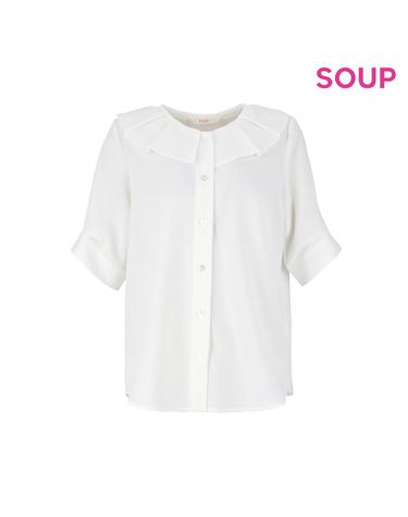 [SOUP] 빅 카라 포인트 버튼 블라우스 (OA5SST0)