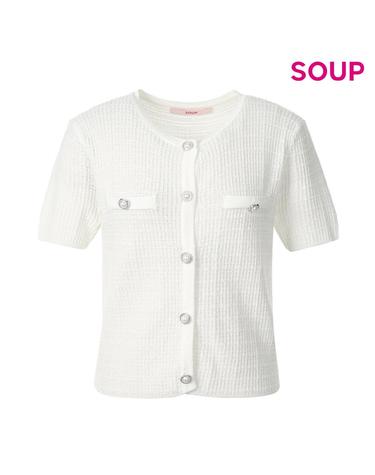 [SOUP] 레이온 블렌드 반팔 카디건 (OA5GDT4)