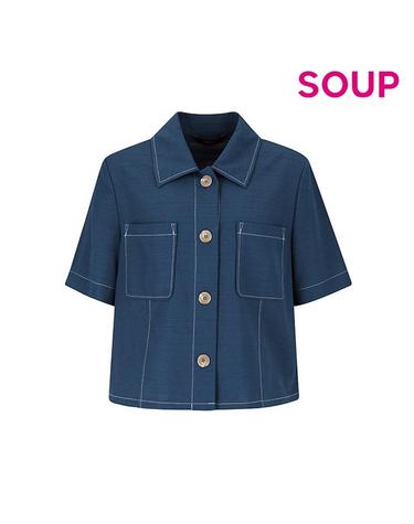 [SOUP] 포켓 반팔 크롭 재킷 (SA5JK31)