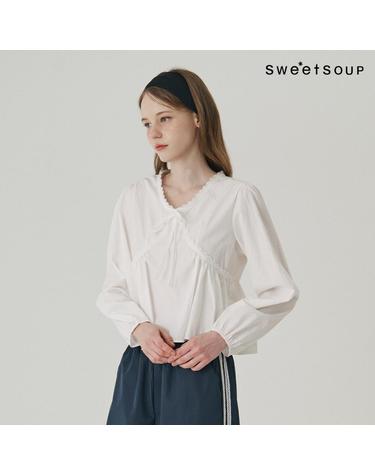 [SOUP] 스트랩 퍼프 블라우스 (WB8LSE2)