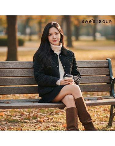 [SOUP] 퀼티드 크롭 재킷 (WBAJKF1)