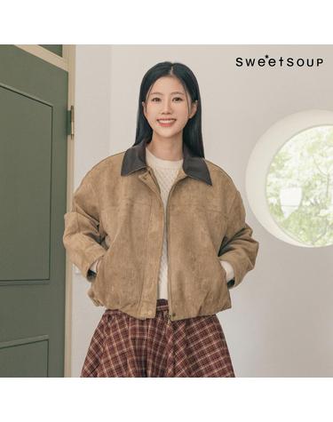 [SOUP] 페이크 스웨이드 봄버 점퍼 (WBAJPH1)