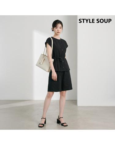 [SOUP] 리넨 밴딩 크롭팬츠 (SC6SPG1)