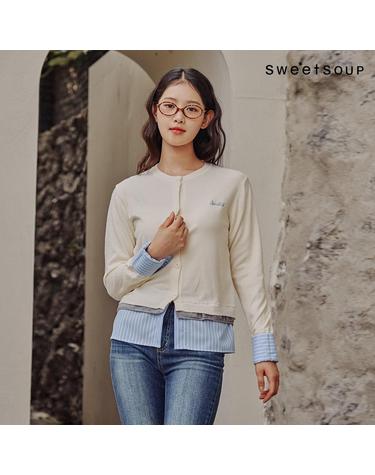 [SOUP] 레이어드 임브로이더드 카디건 (WB9GDF2)