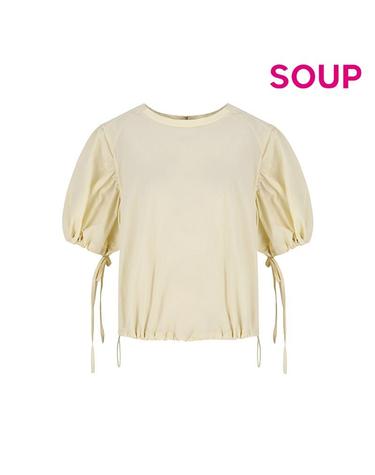 [SOUP] 셔링 슬리브 스트링 블라우스 (SA7SS34)