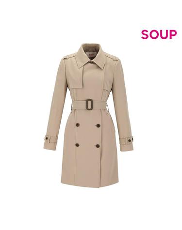[SOUP] 더블 미디 트렌치코트 (SA9BB90)