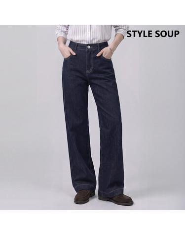 [SOUP] 세미 와이드 인디고 텐션 데님 팬츠 (SC8DPE1)