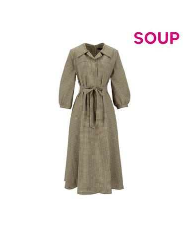 [SOUP] 스트라이프  칼라 원피스 (SA8OP81)