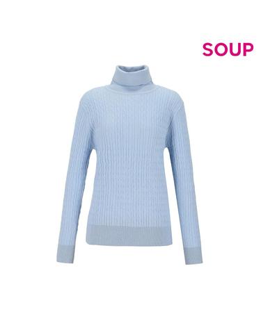 [SOUP] 케이블 터틀넥 니트 (SAALK92)