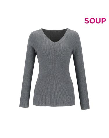 [SOUP] 슬림핏 울 블렌드 스웨터 (OAALKT1)
