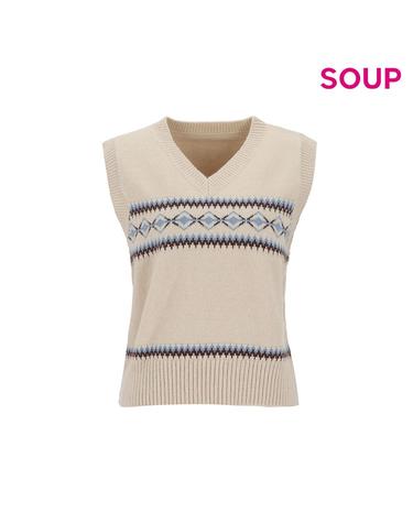 [SOUP] 노르딕 자카드 울 니트 베스트 (SAAVK31)