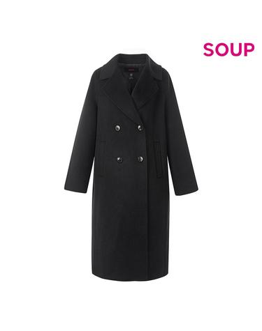 [SOUP] 더블 버튼 핸드메이드 롱 코트 (SABHC37)