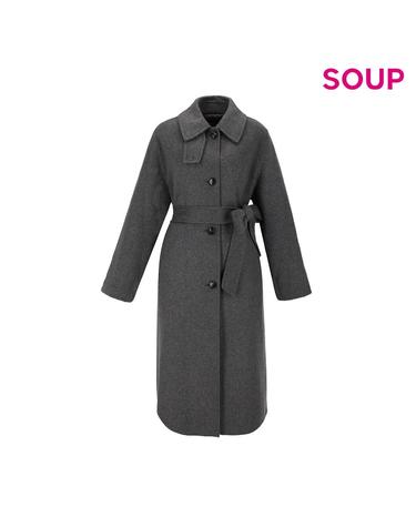 [SOUP] 캐시미어 블렌드 핸드메이드 벨티드 맥 코트 (SABHC93)