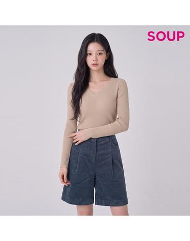 [SOUP] 코듀로이 원턱 버뮤다 팬츠 (SAASP80)
