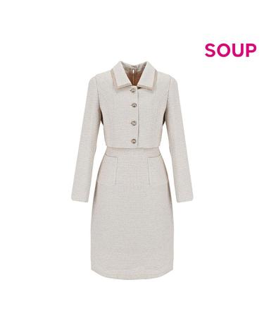 [SOUP] 칼라 버튼 투인원 원피스 (SAAOPM1)