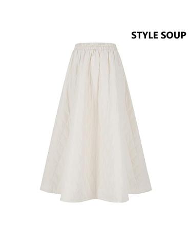 [SOUP] 퀼티드 패딩 밴딩 스커트 (SCBSRE2)
