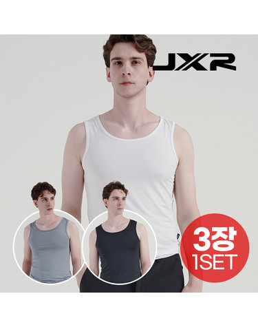 [3장-1세트/UV차단]JXR 발란스 스킨 사계절 라운드 민나시 남여 이너웨어-2종칼라