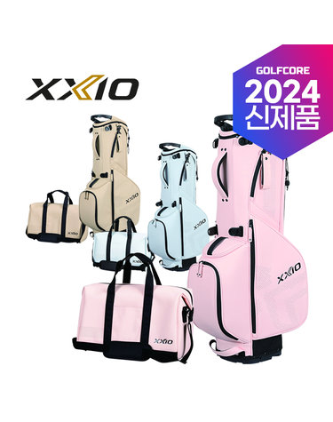 [2024년신제품]젝시오 GGC-X160 레이디스 에센셜 PU원단 9.5인치 캐디백 보스톤백세트-3종칼라