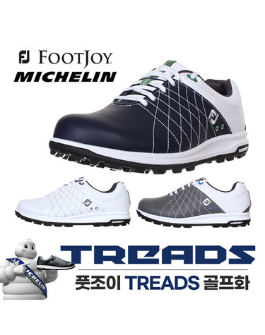 풋조이X미쉐린 콜라보 타이어고무사용 TREADES 트레드 남/여공용 골프화