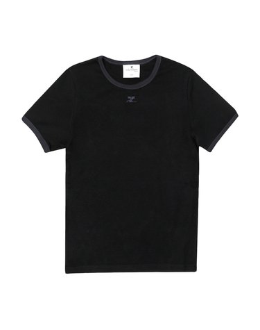 꾸레쥬 반팔 125JTS017 JS0203 B175 로고 콘트라스트 여성반팔티 당일발송