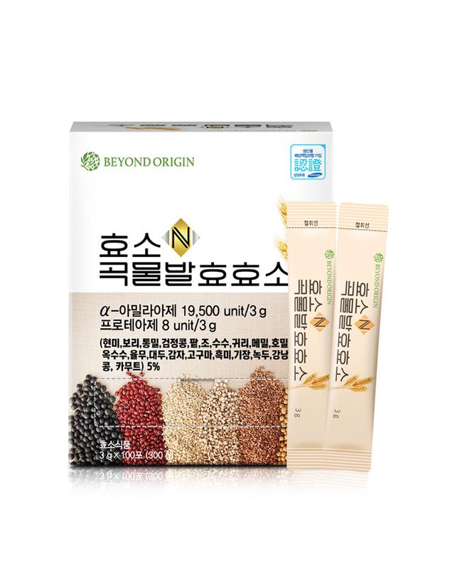 비욘드오리진 효소N 곡물발효효소 3g x 100포 1박스 (총100일분) 착용컷