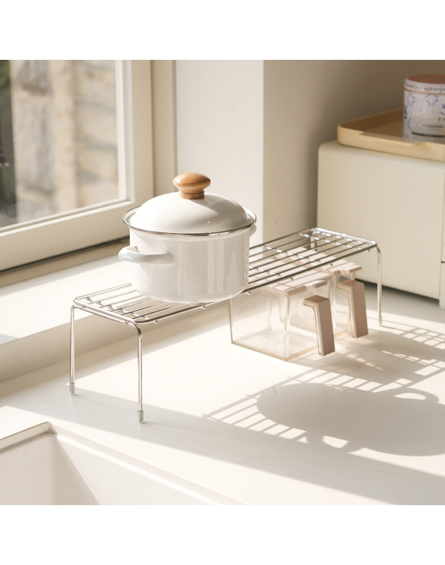 주부디자인 [요리할때 정리할때 편리함을 더해줘요] 올스텐 틈새 사이드선반 착용컷