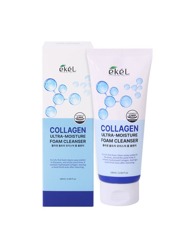 이켈 울트라 모이스처 폼클렌저 180ml 콜라겐 /클렌징폼