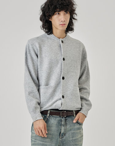 테르 버튼 가디건 그레이