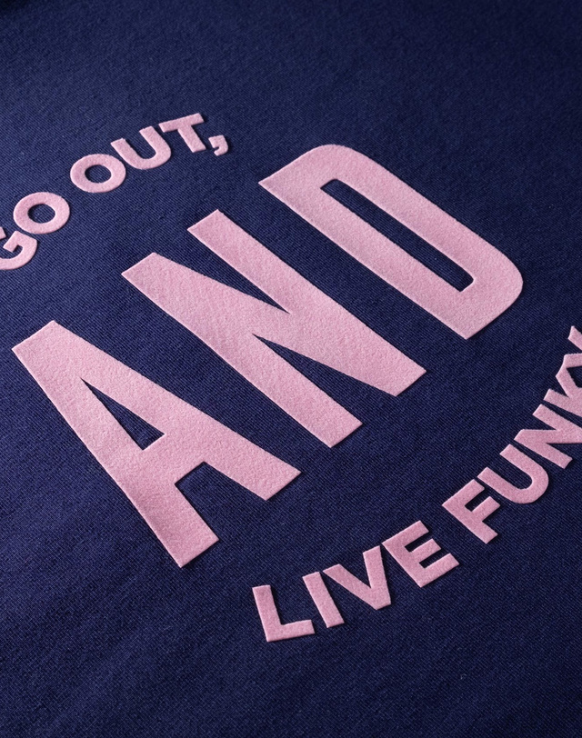 앤드골프 Mock Neck Big Logo T shirts Navy 착용컷
