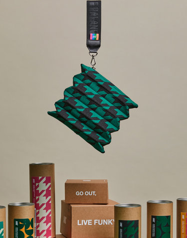 Handy Pleats Pouch Hound BlackGreen