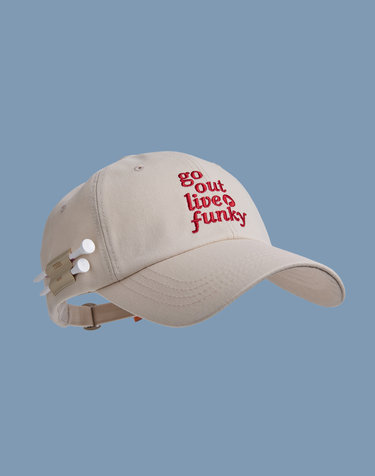 Slogan Ball Cap Ivory