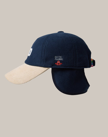 Ear Flap Ball Cap Navy