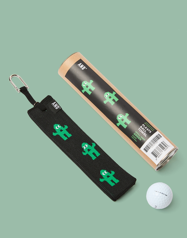 앤드골프 Pleats Ball Towel Small ANDY Green 착용컷