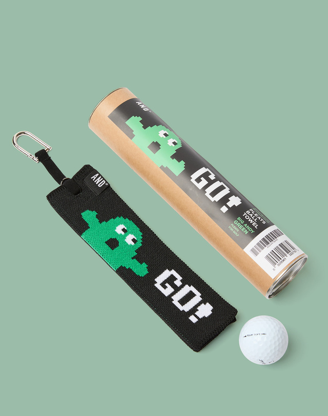 앤드골프 Pleats Ball Towel Big ANDY Green 착용컷