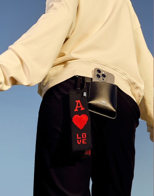 앤드골프 Pleats Ball Towel Terry Heart Red 착용컷