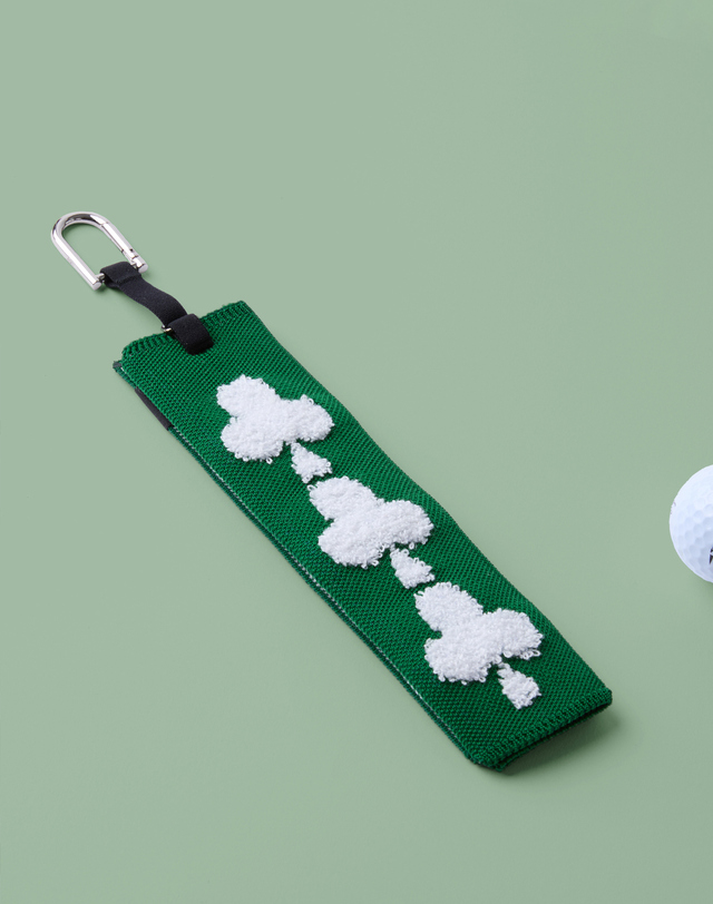 앤드골프 Pleats Ball Towel Terry Clover Green 착용컷