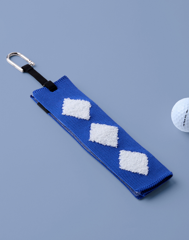 앤드골프 Pleats Ball Towel Terry Dia Blue 착용컷