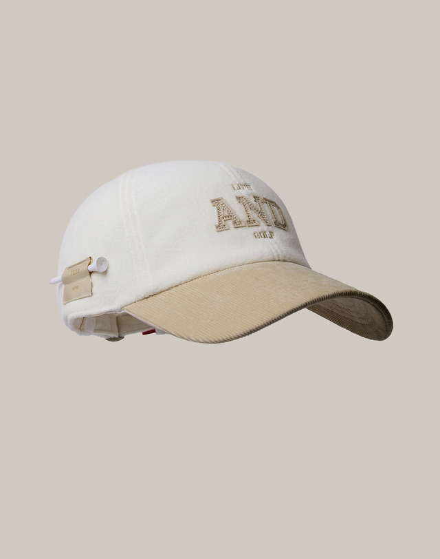 앤드골프 Ear Flap Ball Cap Beige 착용컷
