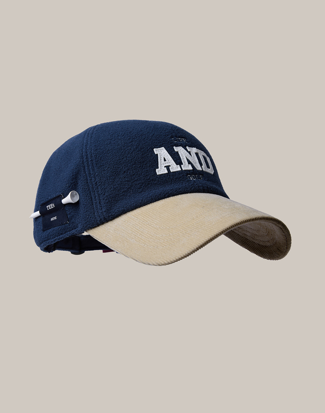 앤드골프 Ear Flap Ball Cap Navy 착용컷